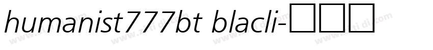 humanist777bt blacli字体转换